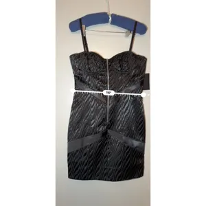 Retrofête Diana Black Bodycon Mini Cocktail Dress Women’s Size Medium thumbnail 5