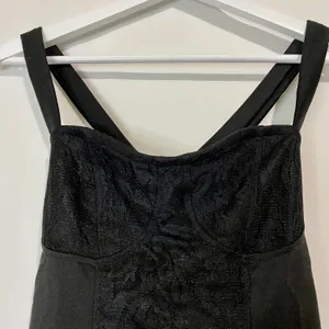 DNA Couture Women’s Crisscross Back Mock Corset Lace Tank Top Black NWOT thumbnail 2