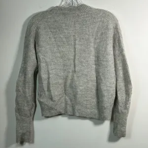Quince Ribbed Alpaca Wool Blend Crewneck Sweater Heather‎ Gray XS thumbnail 2