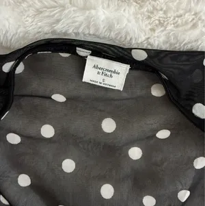 Abercrombie & Fitch Black Polka Dot Mesh Camisole thumbnail 2