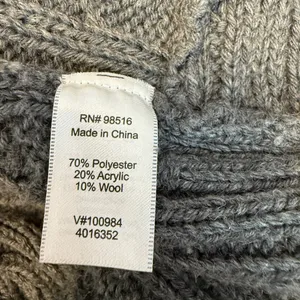 Coldwater Creek Open Drape Cardigan Cable Knit Sweater Gray Size S (8) thumbnail 4