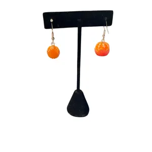 Orange‎ Fruit Slice Earrings thumbnail 5