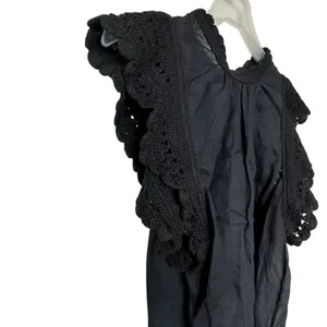 Ulla Johnson Handmade Kai Ramie black flounce Goth feminine blouse 10 thumbnail 7