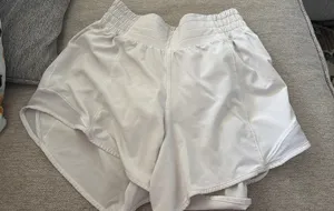 White Lululemon Hotty Hot High-Rise Shorts 4" thumbnail 1