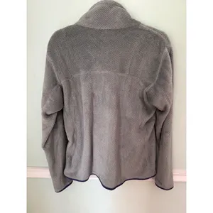 Patagonia Sz L Women Pullover Quarter Snap Fleece Sweatshirt Gray‎ Polartec thumbnail 5