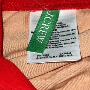 NWT J. Crew DD Halter Tie-Back Bikini Top With Mesh BY633 Bright Cerise Red‎ XS thumbnail 5