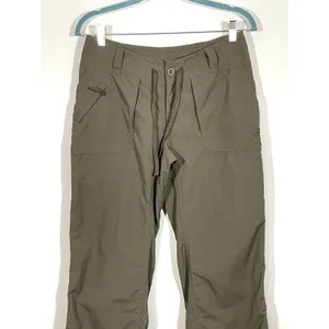 North Face Women's Hiking Pants Size 4 Beige Roll Tab Convertible Pant Pockets thumbnail 2