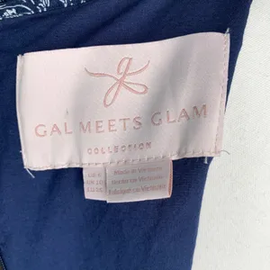 Gal Meets Glam Giselle Navy Floral Bird Print Maxi Dress thumbnail 8