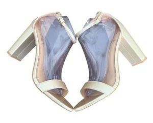 Lulus‎ Taylor Champagne Gold Metallic Ankle Strap Block Heel Sandals Womens 10 thumbnail 1