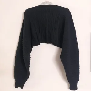 Alo Cable Knit Shawl Black One Size thumbnail 15