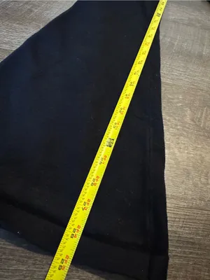 Edikted Black Fold Over Ribbed Knit Flare Pants thumbnail 2