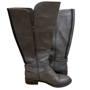G By Guess Riding Boots Gray Women Size 9 Tall Knee High Buckle Strap Zip Boots thumbnail 6