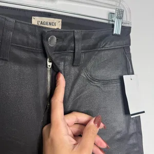 NWT L'agence‎ Margot High Rise Skinny Greystone Coated Jean Size 26 Minimalist thumbnail 4