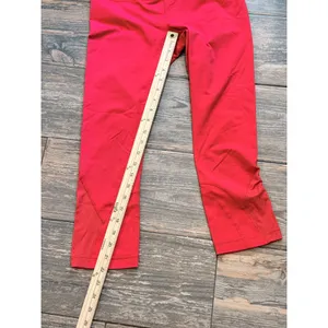 Lululemon Run Inspire Crop II Love Red Mesh Panel Running Leggings‎ Size 6/4 M/S thumbnail 6