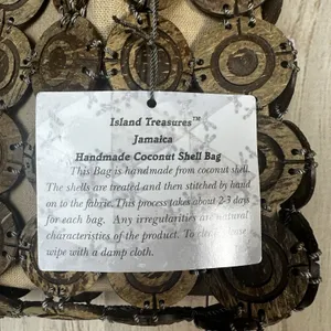 Vintage Isha’s Collection Handmade Coconut Shell Handbag thumbnail 6