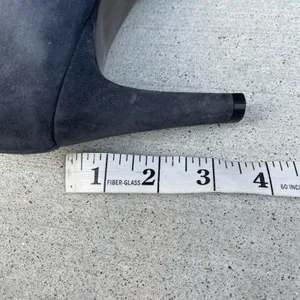 Stuart Weitzman bluish gray suede 4-inch round toe heels size 10 thumbnail 7