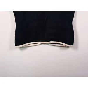 Abercrombie Mara V-Neck Gold Button Sweater Vest Womens M Black Preppy Old Money thumbnail 9