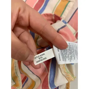 Madewell Bedtime Pajama‎ Top in Rainbow Stripe Size Medium #L0342 thumbnail 4
