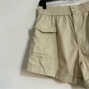 Abercrombie & Fitch High Rise Cargo Utility Cotton Shorts Tan Neutral Medium thumbnail 6