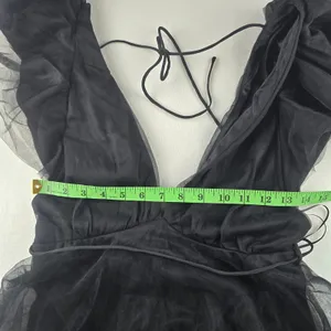 Baltic Born NWOT Anabella Tulle Dress Black Maxi Ruffle Sleeve Party‎ Evening M thumbnail 9