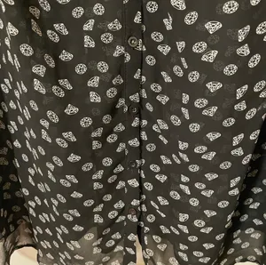 Torrid Diamond Print Sheer Chiffon Shirt Dress 3/4 Sleeve Black & White Size 1 thumbnail 8