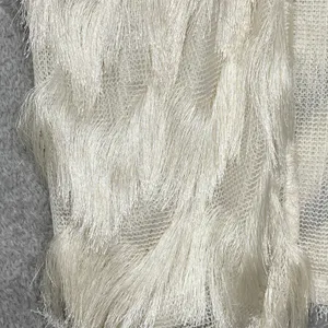 TOPSHOP Sweater Womens 4 Cream Fringe Open‎ Front Cardigan Sweater Cover Up Top thumbnail 2