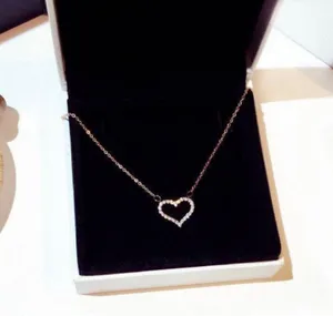 14K Rose Gold Plated Love Heart Pendant Necklace for Women thumbnail 4