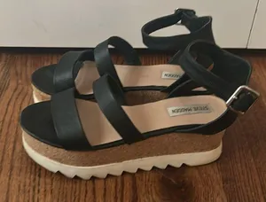 Steve Madden Kirsten platform sandals black Size 9.5 thumbnail 3