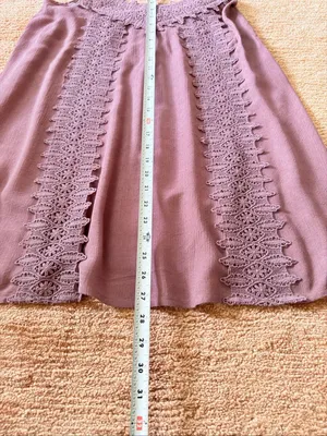 O’Neill Dusty Rose Crochet Halter Mini Dress Swim Cover Up Tunic Size S thumbnail 3