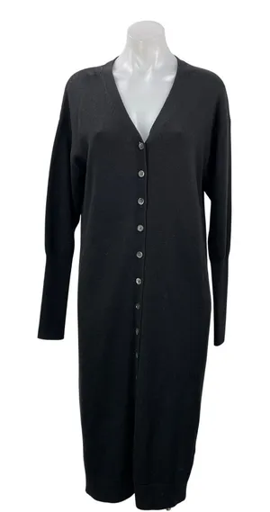 Aritzia Wilfred Utopia 100% Merino Wool Black Long Sleeves Sweater Dress Size XS thumbnail 1