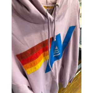 Aviator nation VINTAGE LOGO RELAXED PULLOVER HOODIE - FADED GRAPE embrobroid xxl thumbnail 2