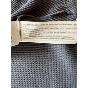 Hollister Slate Blue Gray Waffle Knit Cropped Full Zip Hoodie Women's Medium thumbnail 4