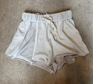 Urban Outfitters Out From Under Taupe Raw Hem Fold Over Sweat Shorts Size M thumbnail 1
