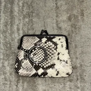 Patricia Nash Python Embossed Leather Kiss Lock Coin Purse Keychain Wallet thumbnail 6
