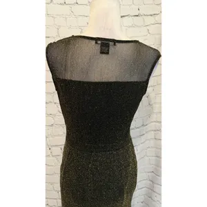 Candalite black and gold metallic sleeveless maxi formal dress Size Medium thumbnail 4