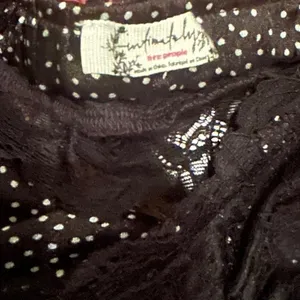 Free People Intimately Camisole Lg Black Polka Dot Lace Strapless Top Romantic thumbnail 5