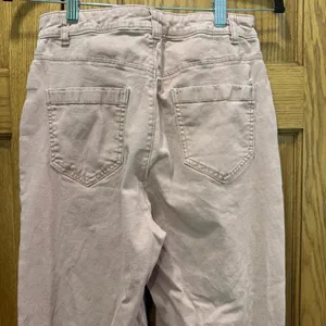 Old Navy Wide Leg High Rise Pants Mauve Pink 4 Tall Trousers Cotton Twill‎ thumbnail 8