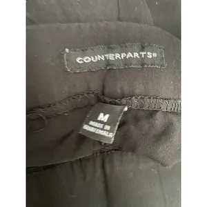 Counterparts Black Capri Button Accent Ankles Skinny Dress Pants Size M thumbnail 4