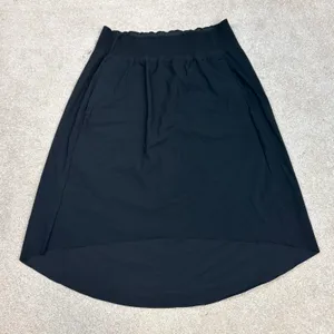 Athleta Cosmic Skirt Black Tan Hi Lo Stretch Pockets Size S thumbnail 1
