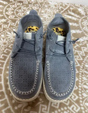Hey Dude Gray Suede Perforated Boho Chukka Boots thumbnail 1
