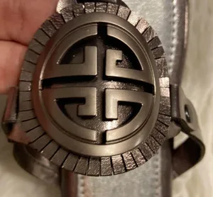 Pierre Dumas Sandals size 9 BNWOT color silver please see all photos thumbnail 8