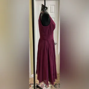 NWT Dress the Population Alicia Dress Burgundy – Size Medium thumbnail 6