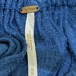 Free People OB474685 “Santorini” Off the Shoulder Sapphire Blue Top Size M thumbnail 9