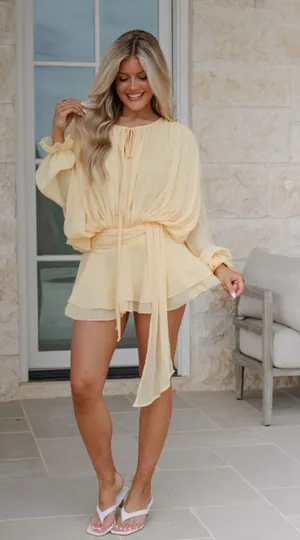 These Three Boutique Chiffon Mini Dress/Romper thumbnail 1