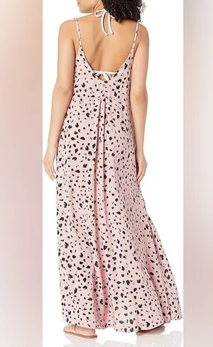 SKYE Pink and Black Spotted Maxi Dress thumbnail 3