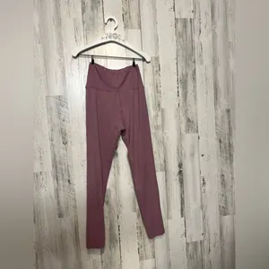 High Waist Full Length Buttery Soft Leggings Womens Small/Medium Mauve Plum thumbnail 5
