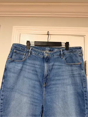Old Navy Size 18 Higher High-Rise Flare Jeans Medium Wash Stretch Denim thumbnail 2