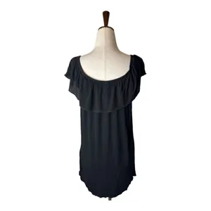 Becca Coverup Women Medium‎ Black Off The Shoulder Flowy Mini Swim Swimwear thumbnail 3