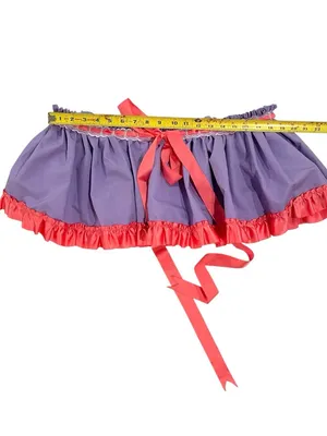 Purple and Pink Ruffle Tutu Skirt with Headband Tie thumbnail 2