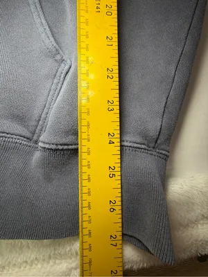 Brandy Melville Christy Hoodie Oversized Fit Faded charcoal/blue-gray Zip Up OS thumbnail 5